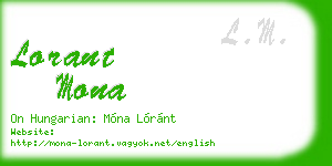 lorant mona business card